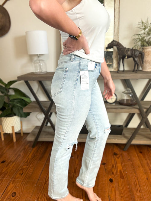 Cello High Rise Straight Jeans